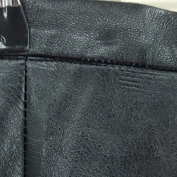 KORS Michael Kors 100% Leather Mini Pencil Skirt M Black - Picture 15 of 16
